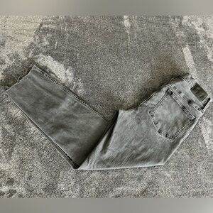 Madewell Women's Gray Stovepipe Stretch Raw Hem Denim Jeans, Size 29